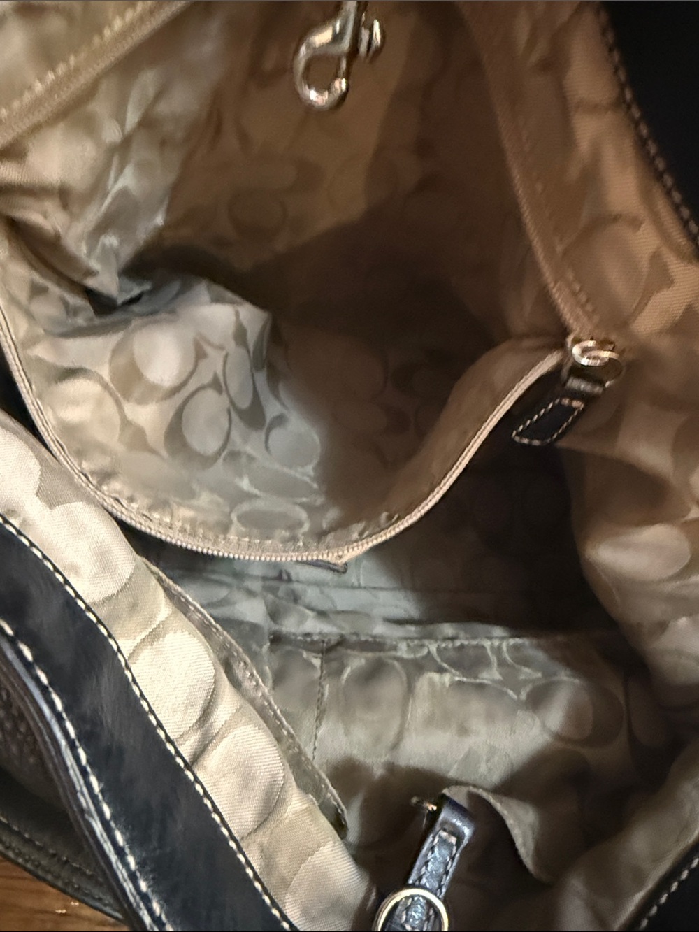Coach Black Pebbled Leather Shoulder Hobo - Picture 13 of 14